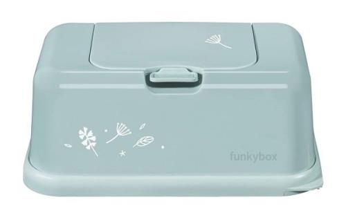 Funkybox Aufbewahrungsbox Feuchttücher Leaves, Mint