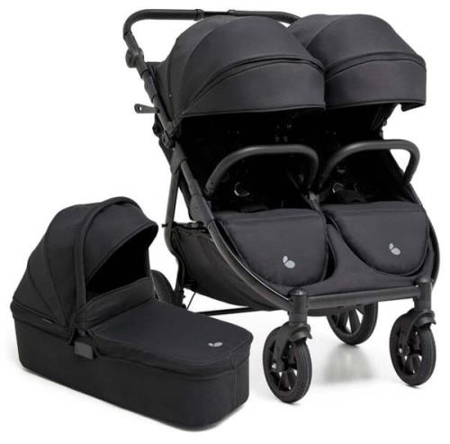 Beemoo BFF60 2 Geschwisterwagen inkl. Liegewanne, Night Black, Doppelk...