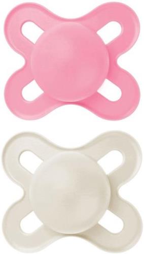 MAM Original Start Silikon Schnuller 0-2m 2er-Pack, Rosa/Neutral