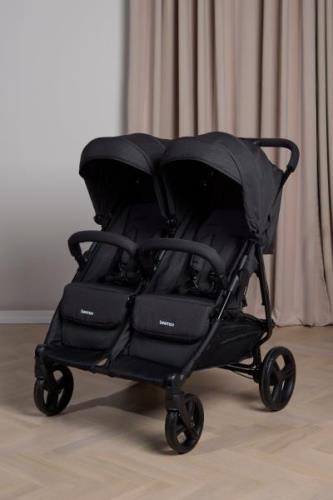 Beemoo Twin Shopper Zwillings- und Geschwisterwagen, Black Mélange