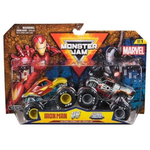 Monster Jam 1:64 Marvel Monstertrucks 2er-Pack - Iron Man vs. War Mach...