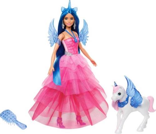 Barbie Sapphire Puppe mit blauem Haar &  Einhorn