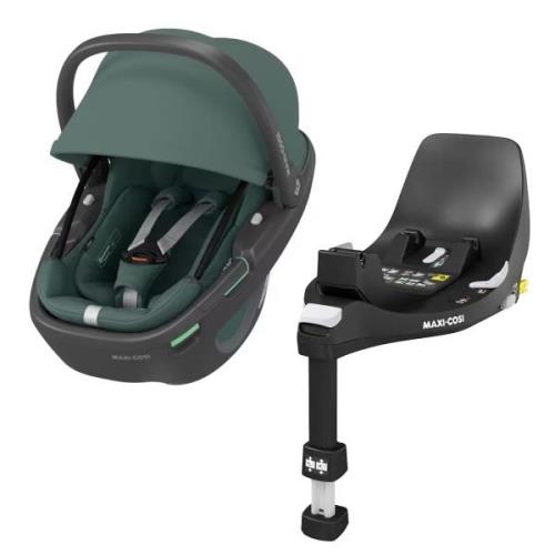 Maxi-Cosi  360 Babyschale inkl. FamilyFix 360 Basis, Essential Green