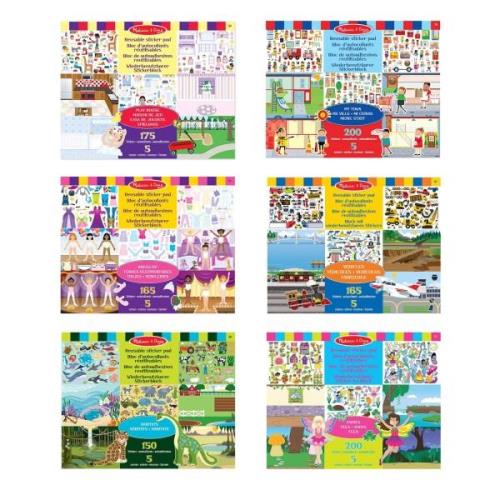 Melissa &  Doug Stickersets Wiederverwendbar, 6er-Pack