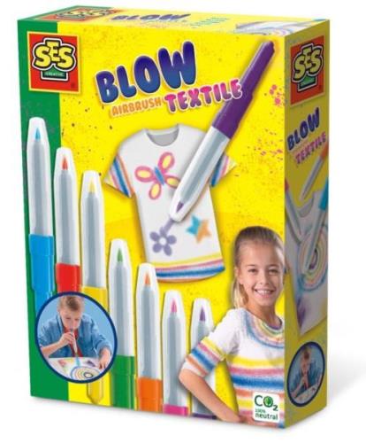 SES Creative Puste-Airbrush-Stift für Textil 7er-Pack