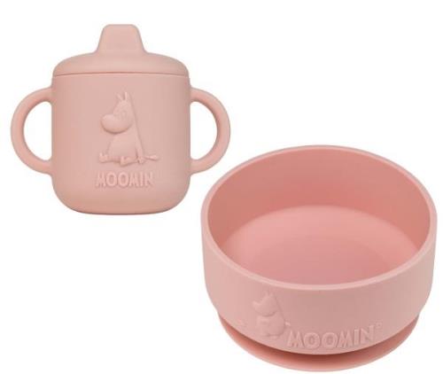 Rätt Start Mumin Geschirr-Set Silikon, Rosehip Pink