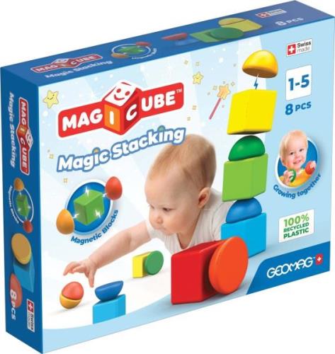 Geomag Magicube Magic Stacking Bausatz 8 Teile, Babyspielzeug