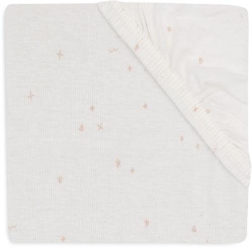 Jollein Spannbettlaken Twinkling 70/75x140/150 cm, Off White/Wild Rose