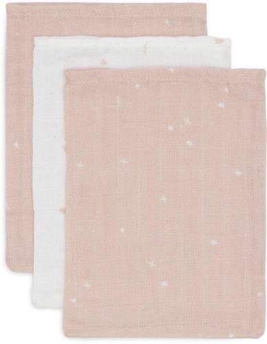 Jollein Waschlappen Twinkling Musselin 3er-Pack, Wild Rose