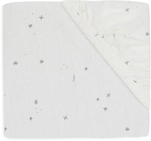 Jollein Spannbettlaken Twinkling 70/75x140/150 cm, Off White/Sea Green